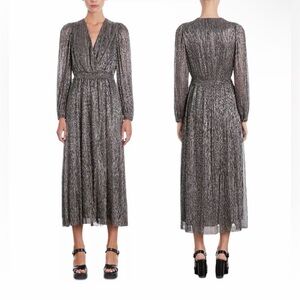 The Kooples Metallic Midi Dress
